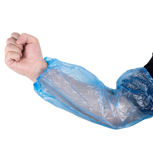 Factory direct sales disposable PE sleeves water-proof, dust-proof and oil-proof new material plastic PE sleeves blue and white