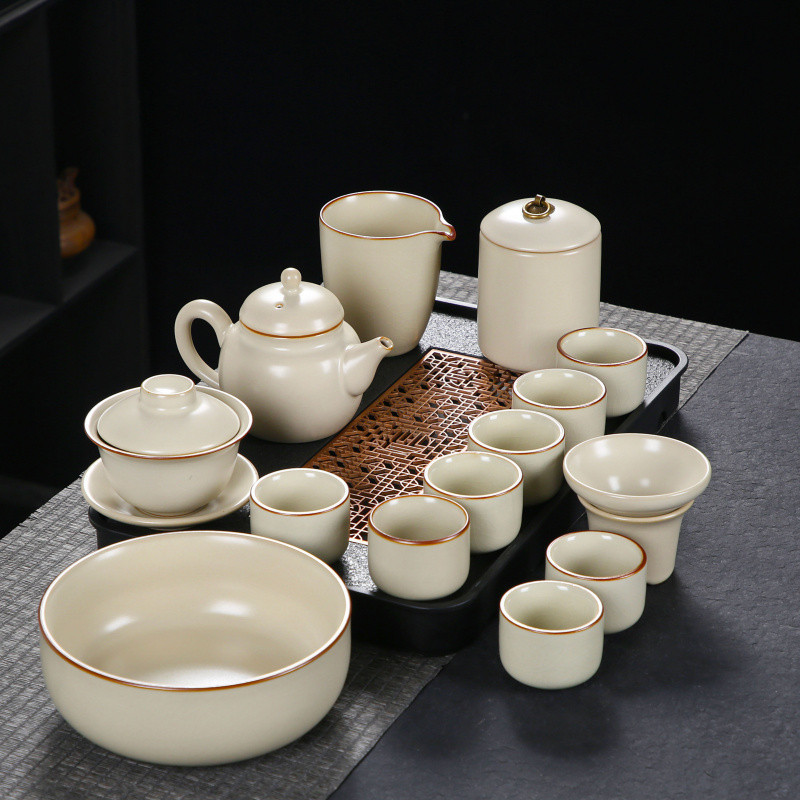 여요 부자 냄비 + 덮은 그릇 8 컵 차 캔 차 세척 + 흐르는 창 트레이