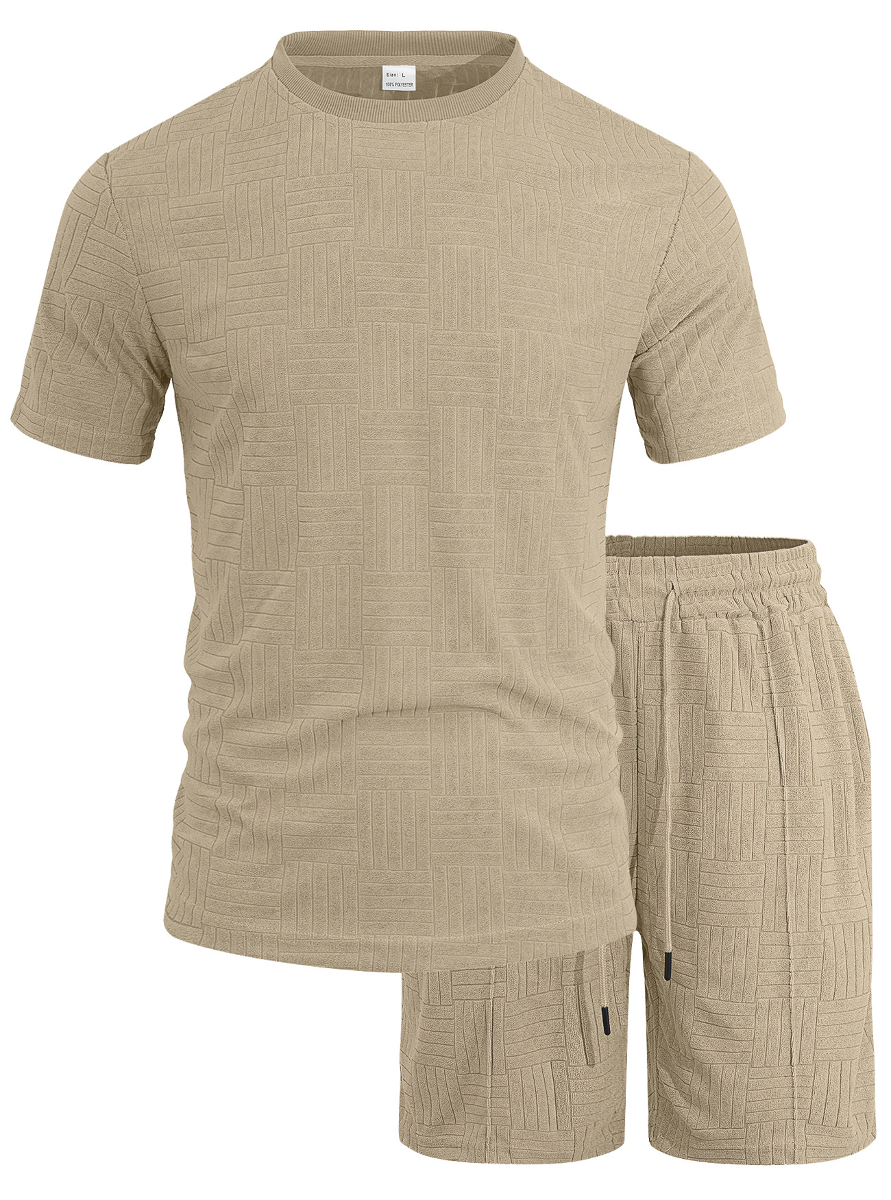 Toallas de hombre transfronterizas, ropa de botellas, pantalones cortos de mangas cortas, comercio exterior, verano transpirable, juego de deportes estadounidenses de dos piezas
