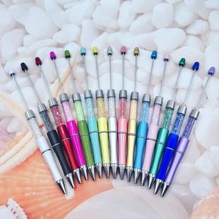 New Creative Crushed Diamond Empty Tube Bead Pen DIY Detachable Empty Tube with Crushed Diamond Crystal Ballpoint Pen Cute Pen