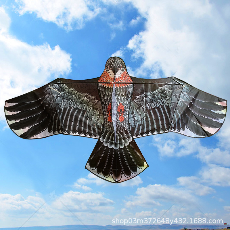 Weifang Eagle cometa al por mayor pastoral pájaros aterrorizadores de pájaros artefactos de la brisa fácil de volar niños dibujos animados adultos fabricantes de cometas