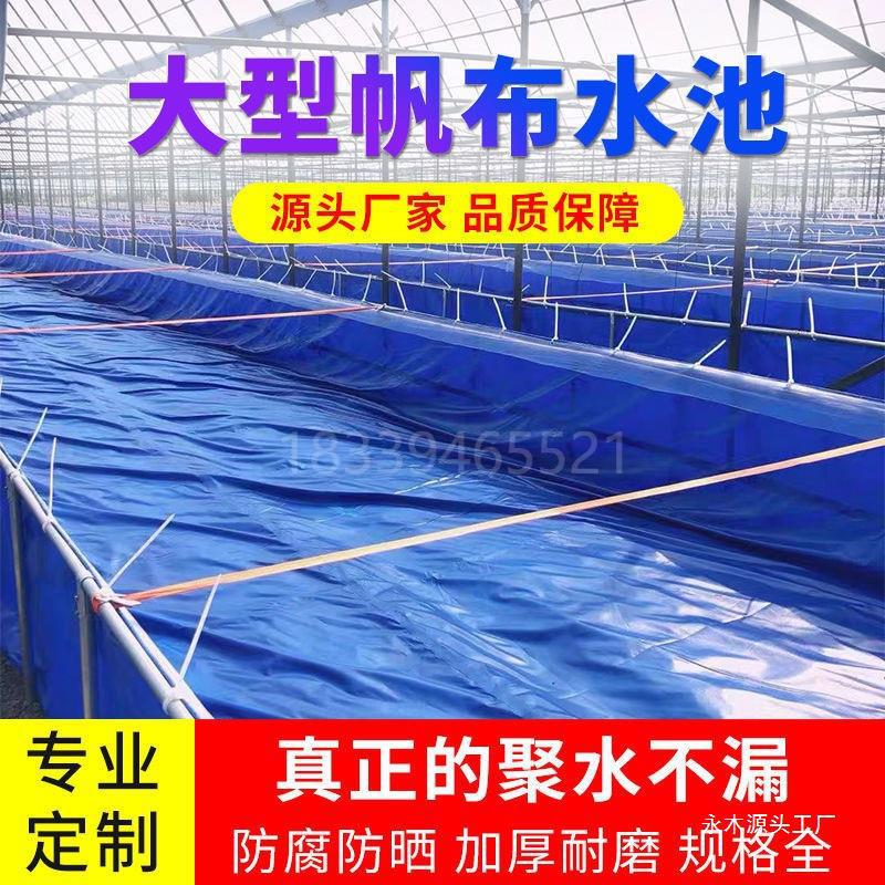 帆布鱼池养鱼水池加厚刀刮布大型大棚养殖鱼池龙虾水蛭养殖池