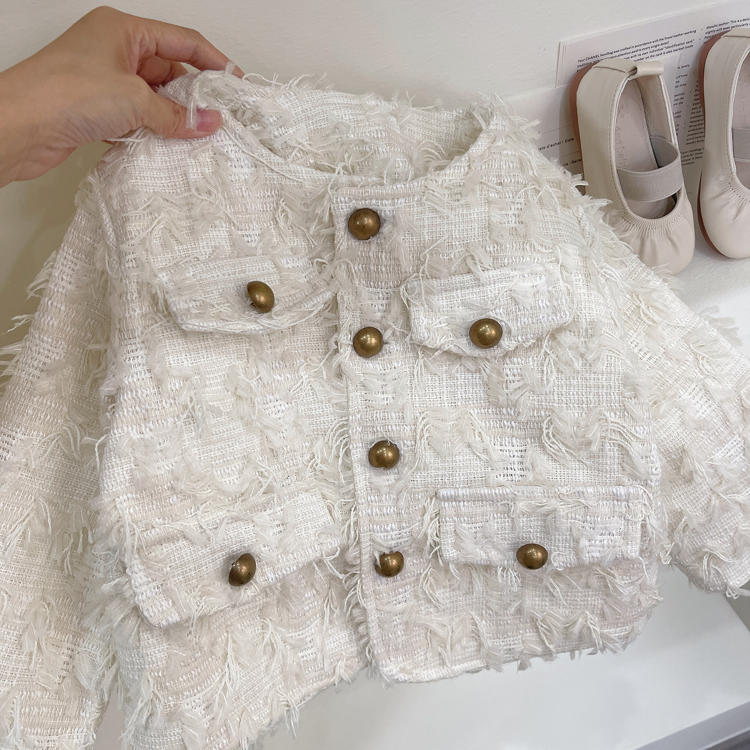 2023 autumn new Korean version fragrant style girls' fashionable versatile small coat, super trendy 23376_voghion.com