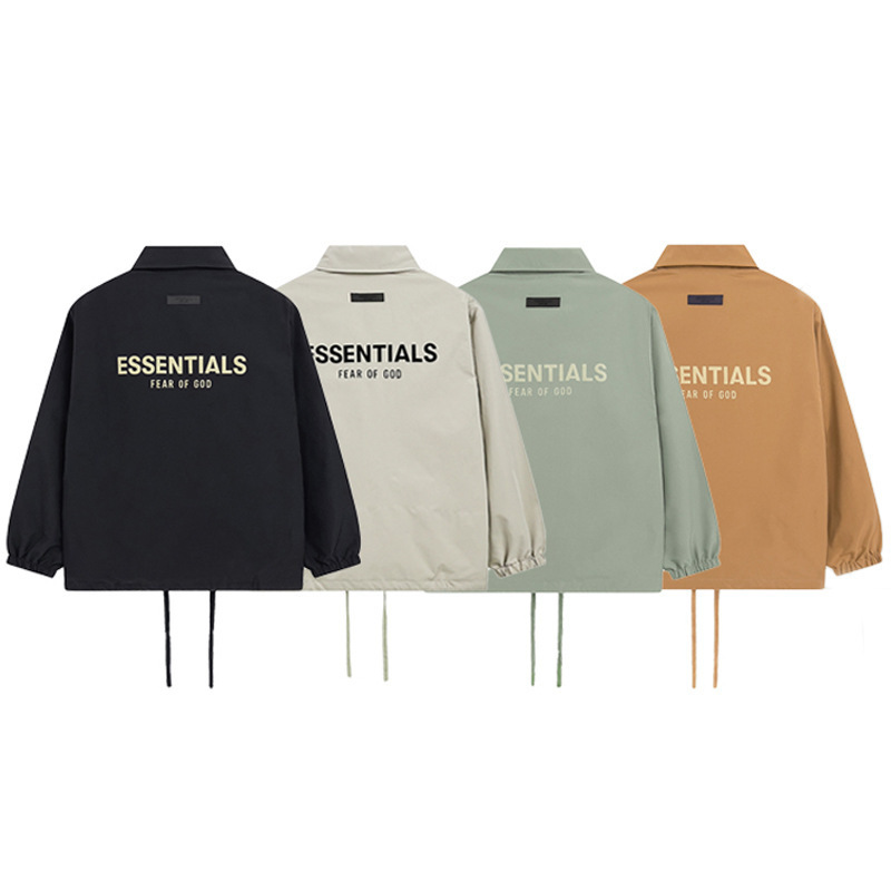 Cross-Border Export Fog Multi-Thread Essentials New Flocked Letter Logo Coach Jacket Windbreaker Trendy