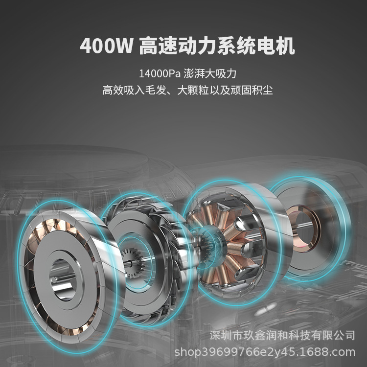 Wired 400W aspiradora de alta potencia plug-in aspiradora portátil gran succión coche hogar de doble uso lavable fregona succión