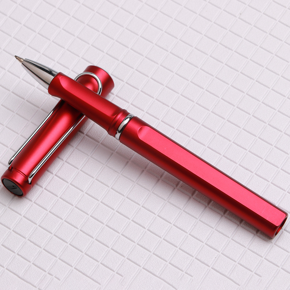 Bolígrafo de gel de alta gama con acabado metálico pintado con spray, ideal para estudiantes, promociones corporativas, personalización empresarial y regalos de oficina.