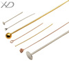 XD S925 Silver Jewelry Accesso -Delin T -Character 9 Character Gold DIY earrings accessories Needle ball needle wholesale