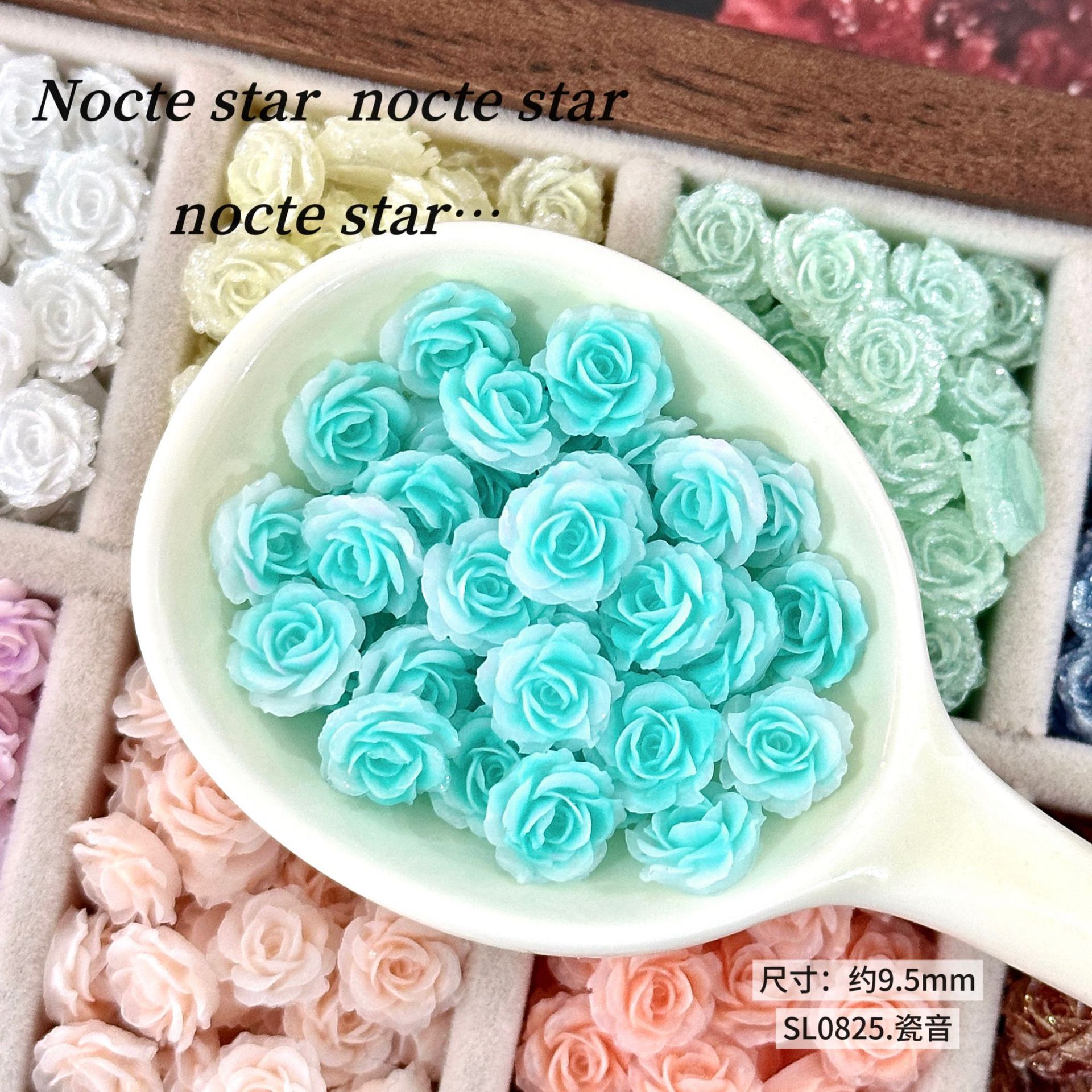 キャンディーカラーの多用途樹脂造花手作り diy 花ビーズアクセサリー材料ハンドブレスレットルースビーズブレスレットアクセサリー