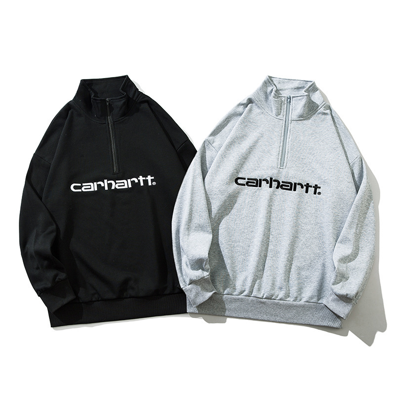 Carhartt European and American Loose Youth Couple Pullover Half Zipper Terry Work Clothing Casual Ins Sweatshirt Carhartt European and American Loose Youth Couple Pullover Half Zipper Terry Work Clothing Casual Ins Sweatshirt