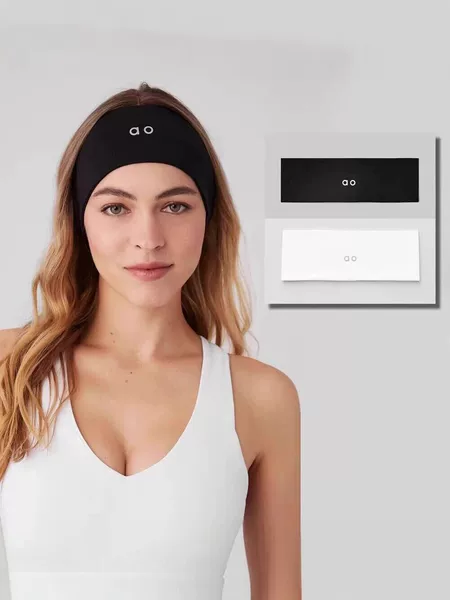 AL Headband 2026 Unisex Reflective Letter Yoga Fitness Running Sports Sweat-Absorbing Non-Slip Headband