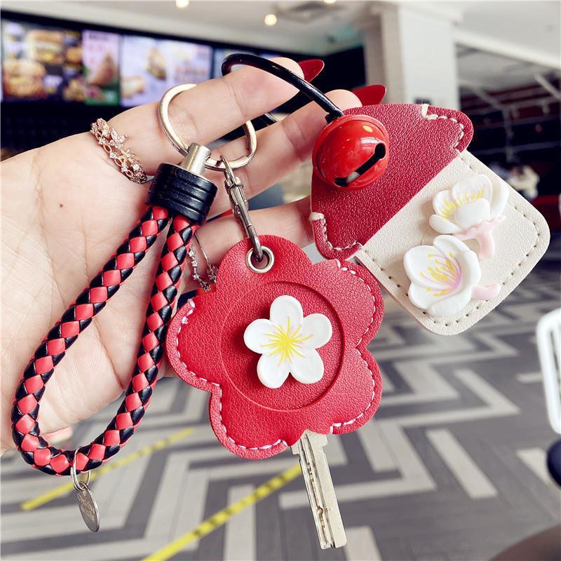 Cubierta de la llave nuevo corazón de niña explosiva Llavero Coche eléctrico PU Cubierta de la tarjeta de control de acceso para el hogar Sensor de gota de agua Amazon