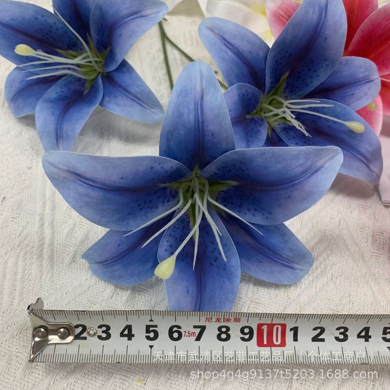 3D胶片百合带果仿真假花婚庆婚礼堂路引花材家居客厅软装摄影道具|undefined