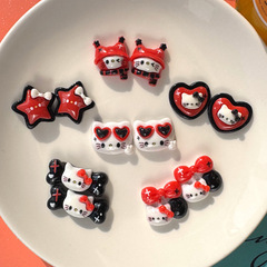 卡通小貓樹脂配件DIY手工髮夾材料頭飾鞋帽服飾貼片牆櫃飾品配飾