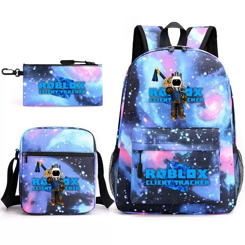 Capacious backpack, school bag, set, 3 piece set, (Physicals)