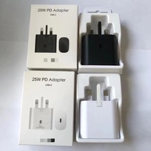 热销适用于三星25W英规白色单头包装3c数码配件现货批发