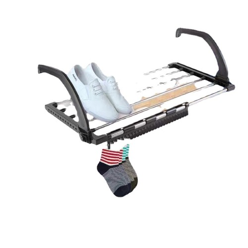 Foldable stainless steel storage radiator clothes drying and socks rack bathroom window balcony multi-functional drying multi-purpose towel rack