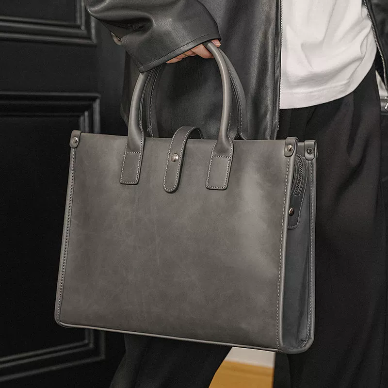 Retro one-shoulder bag for leisure for documents, Korean style