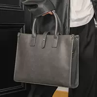 Retro one-shoulder bag for leisure for documents, Korean style