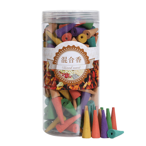New extended cone reverse flow incense with 30-minute floral rose mixed reverse flow cone large bucket incense for indoor aromatherapy