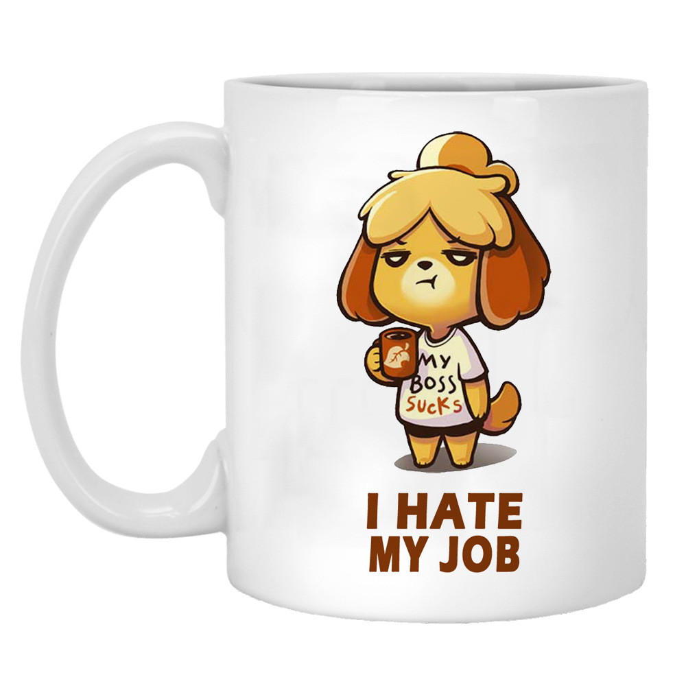 I hate my job 350ml белый керамический кофе кружка подарочная чашка