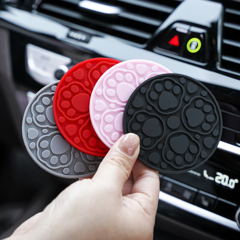 热销新款汽车硅胶杯垫实用双功能车载 防烫防刮车内装饰