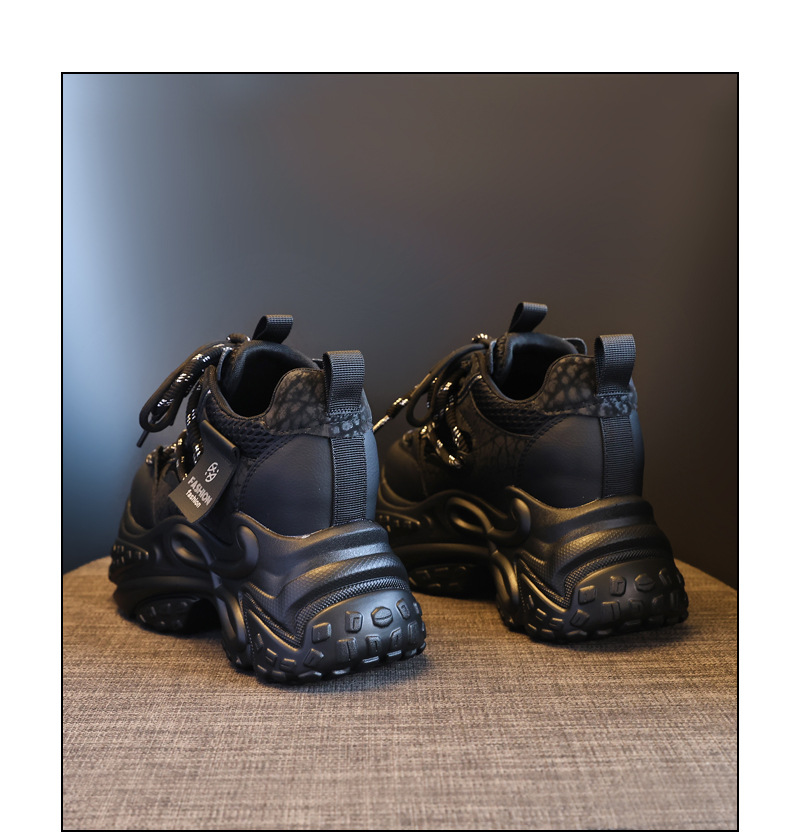 Giày sneaker nữ chunky đế dày tăng chiều cao 11cm phong cách thể thao — Angola Đỏ chi tiết 20