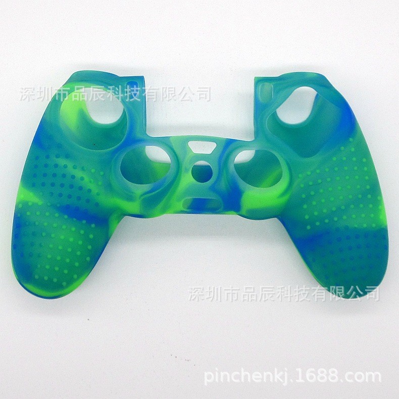 Ps4 caso de la manija cinta de camuflaje Punto de silicona caso PS4 manejar cubierta protectora pro Slim antideslizante caja de la máquina de juego
