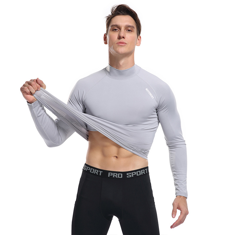 Outdoor Quick Dry Men's Fitted Long Sleeve Sports Top Lightweight Comfortable Breathable Fitness T-shirt