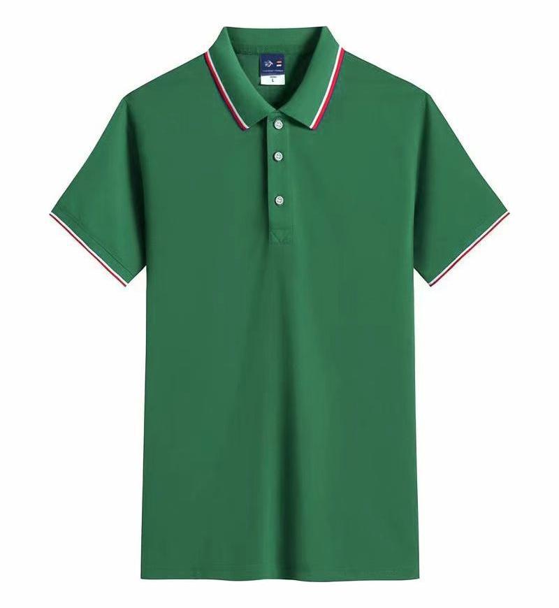 2024 nueva camisa de polo de manga corta de collar de color logotipo personalizado camisa publicitaria al por mayor ropa de trabajo camisa básica uniforme escolar