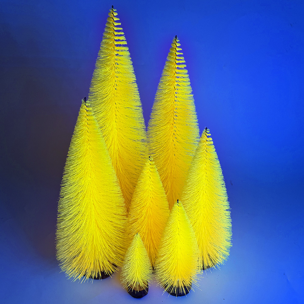 Amazonas mini árbol de Navidad fluorescente color pines de árbol de Navidad ventana decoración de escritorio imitación decoración de árbol pequeño