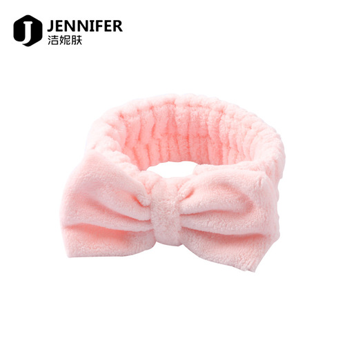 Genie Skin Face Wash Hairband Coral Velvet Headband Bow Korean Cute Hairband Headband Women Wholesale Can Be Customized