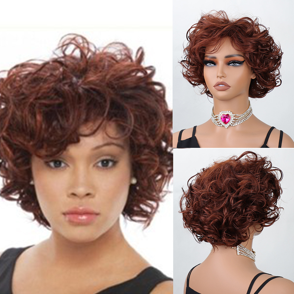 curly brown wig