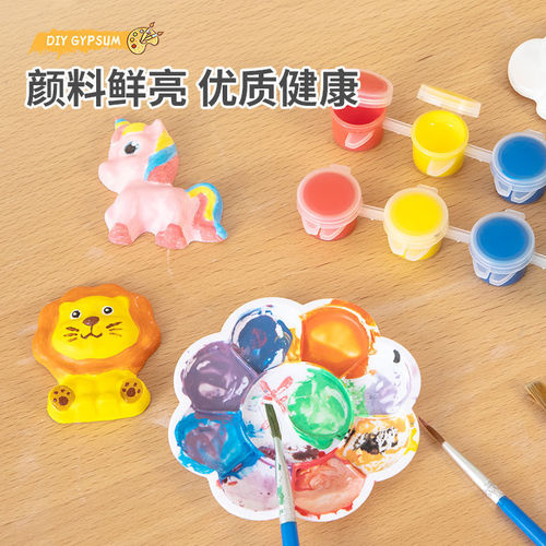 Gypsum doll mini diy creative handmade painting and coloring pigment full set of molds plaster painting children's puzzle