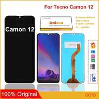 Suitable for Transsion TECNO Camon 12 screen LCD mobile phone display inner and outer screen with frame assembly LCD