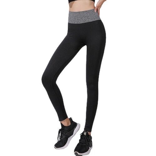 Women's Yoga Pants for Autumn/Winter Seamless High-Waist Ass-Lifting Fitness Sports Pants with High Elasticity Tight Fit Quick-Drying Peach Butt Nine-Foot Thin