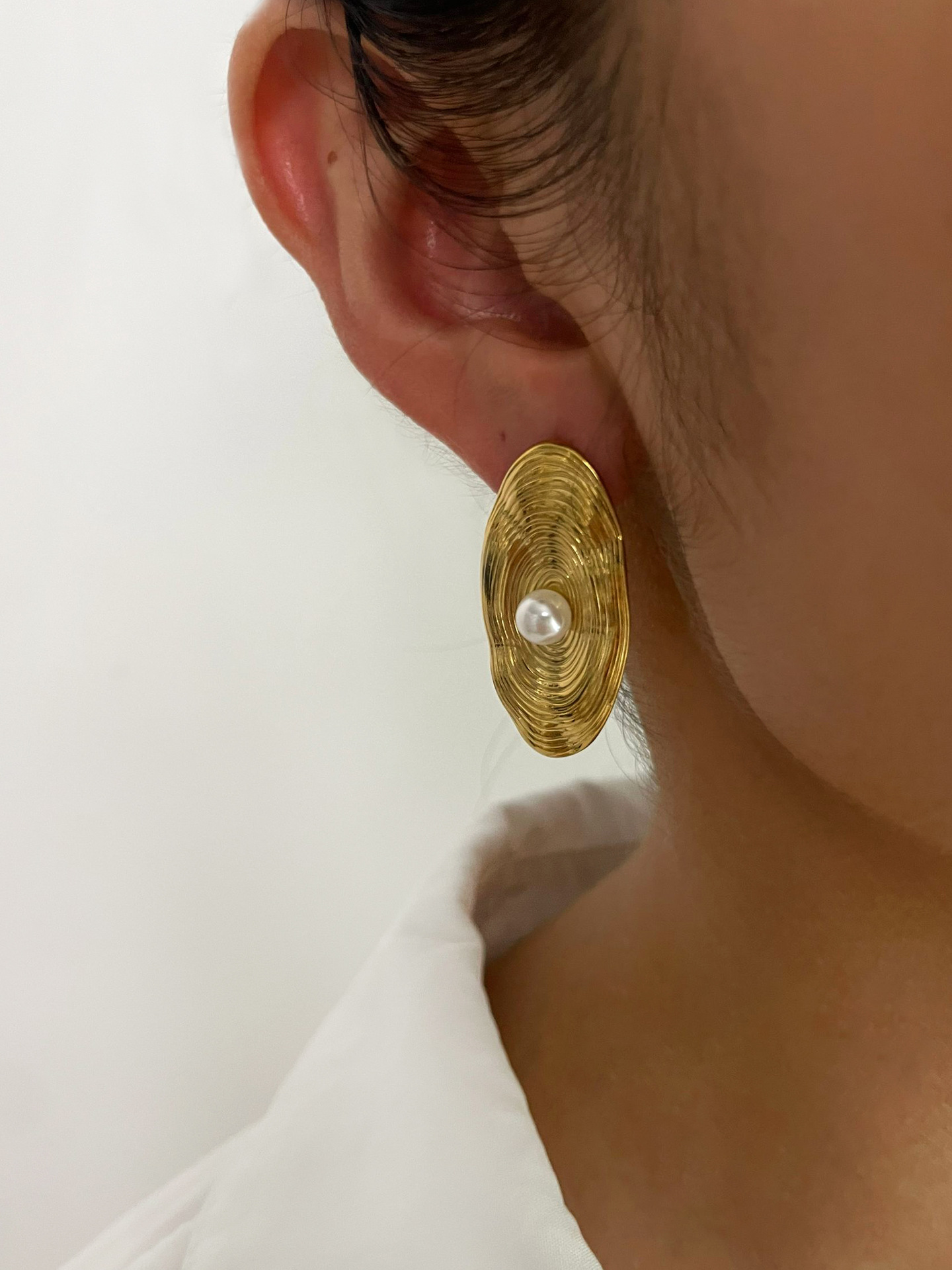 PVD Coated Gold Plating Process 304 Stainless Steel Ear Needle Material PVD Coated Real Gold Plated Geometric 304 Stainless Steel Vintage Style Simple Style Waterproof Non Tarnish Surgical Steel Plating Ear Studs