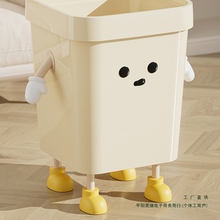 Trash Can Household New High-Looking Kitchen Living Room Bedroom Toilet Large Cartoon Cute Creative 2025 New Style