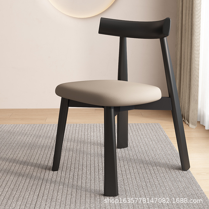 silla de comedor de madera maciza moderna simple, silla de respaldo de restaurante nórdico, estudio, mesa de comedor de hotel, taburetes, fábrica de origen