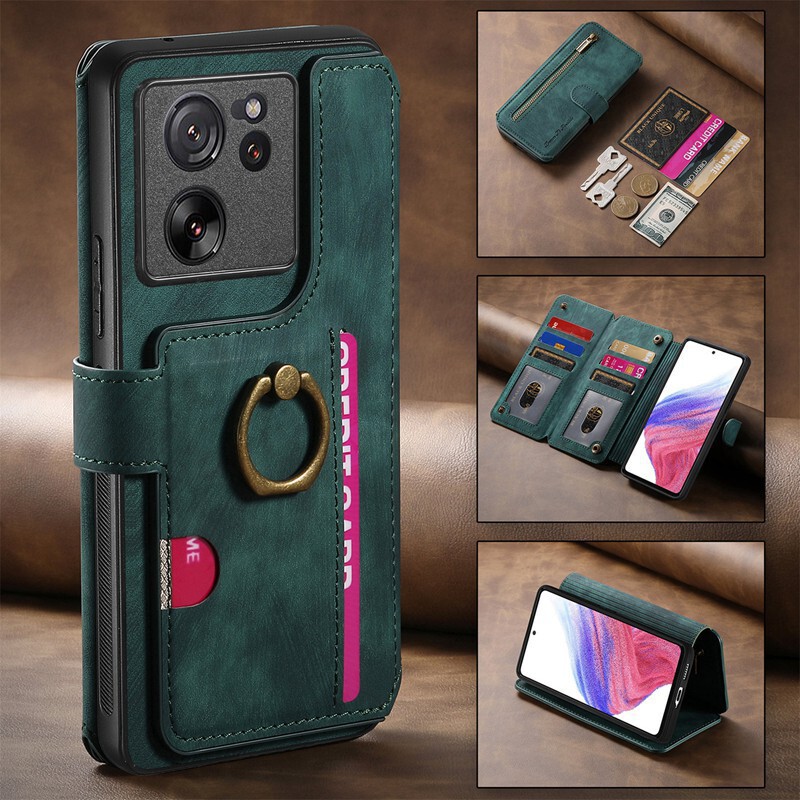 Suitable for Xiaomi 13t Commuter Zipper Wallet Phone Case, Xiaomi 11 Ultra Anti-Theft Magnetic Side Buckle Leather Case Suitable for Xiaomi 13t Commuter Zipper Wallet Phone Case, Xiaomi 11 Ultra Anti-Theft Magnetic Side Buckle Leather Case