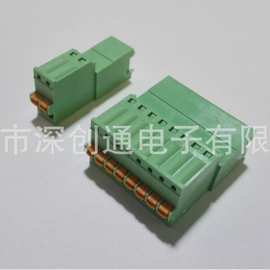 厂家供应 插拔式接线端子 15EDGKD配VC弯针RC直针 2.5间距 绿色