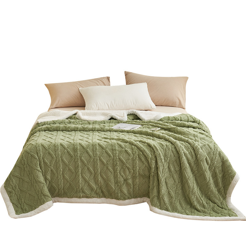 Inventario al por mayor mantas transfronterizas de invierno de oficina siesta mantas de torre de seda mantas de sofá mantas de cachemira mantas