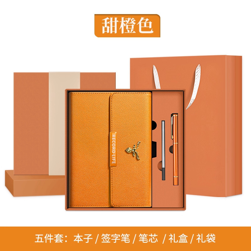 Caja de regalo de cuaderno de alta calidad de alto valor comercial práctica de regalos de graduación cuaderno de notas puede imprimir logotipo