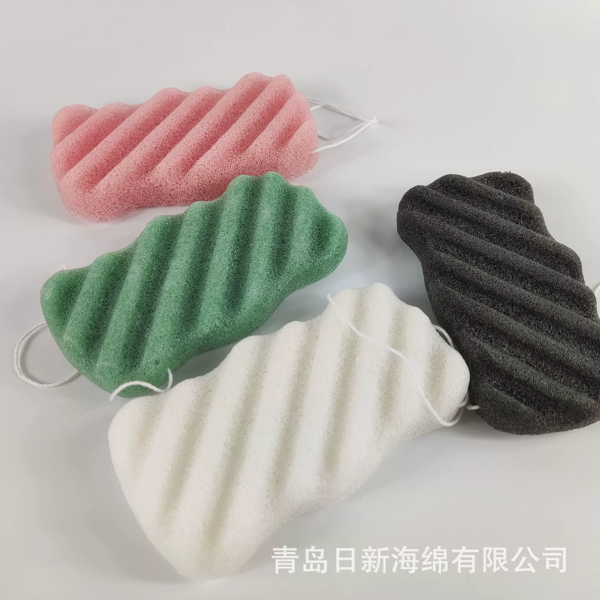 Konjac facial cleansing sponge, plant‑based konjac puff, multiple shapes & colors