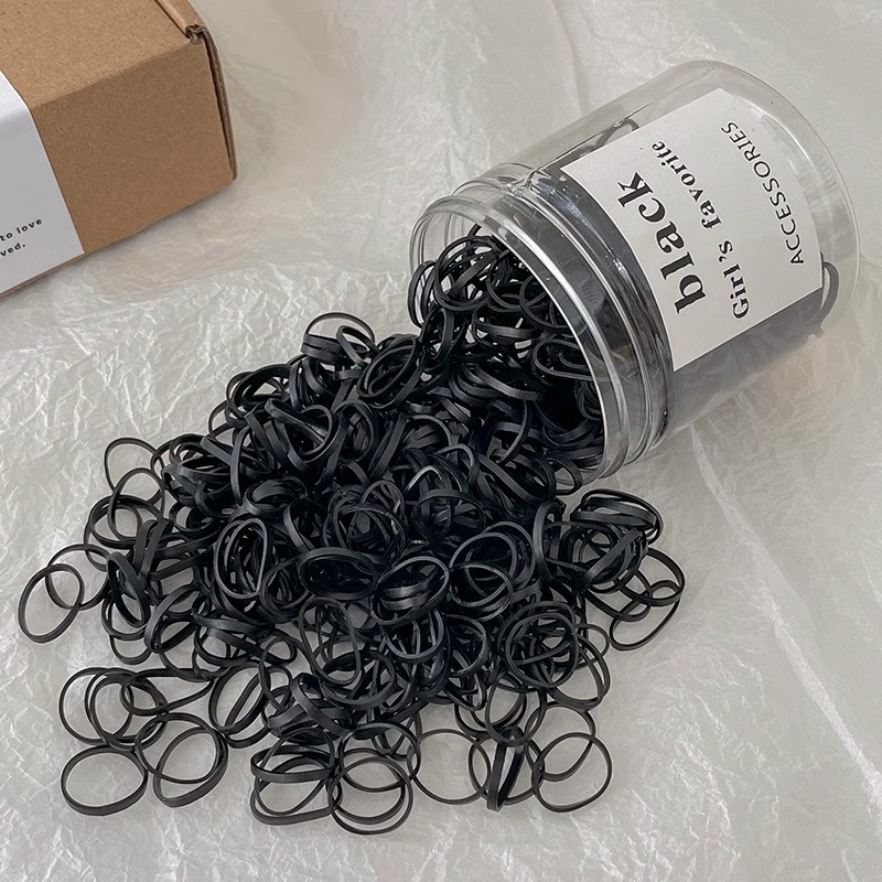 Cuerda para la cabeza con lazo para el cabello con cola de caballo para niños pequeños 2025 nueva banda de goma desechable para bebés cuerda para el cabello con funda de cuero pequeña duradera