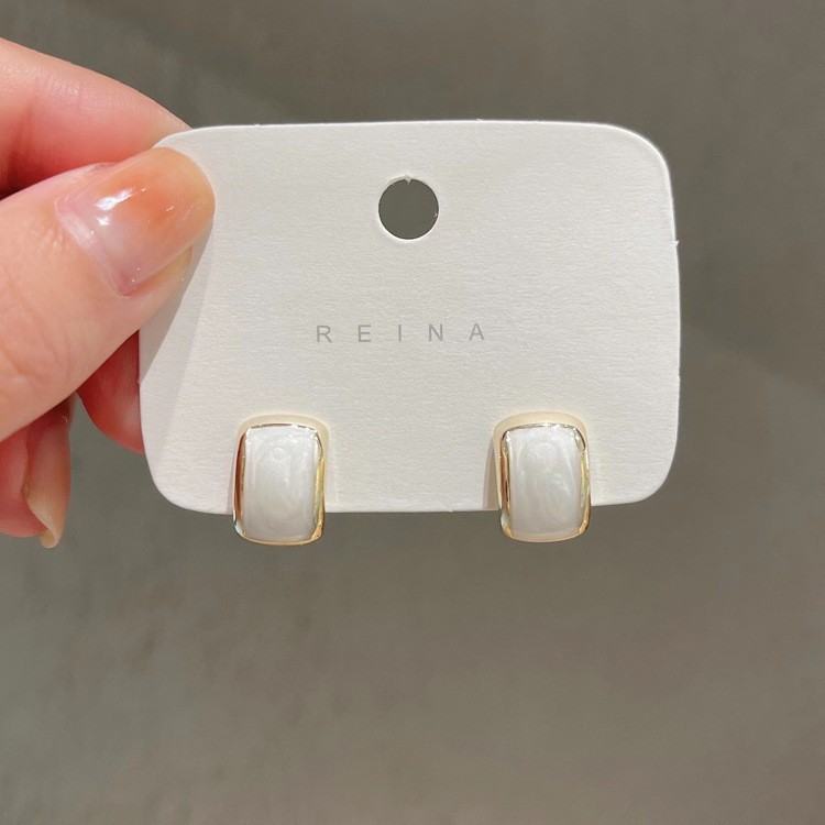 10g Weight Ear Studs Classification 1 Pair Simple Style Heart Shape Plating Alloy Ear Studs