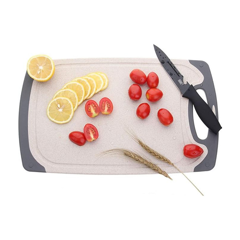 Juego de Tablas de Cortar de Paja de Trigo Set de 3 Piezas Antideslizante para Cocina image 5