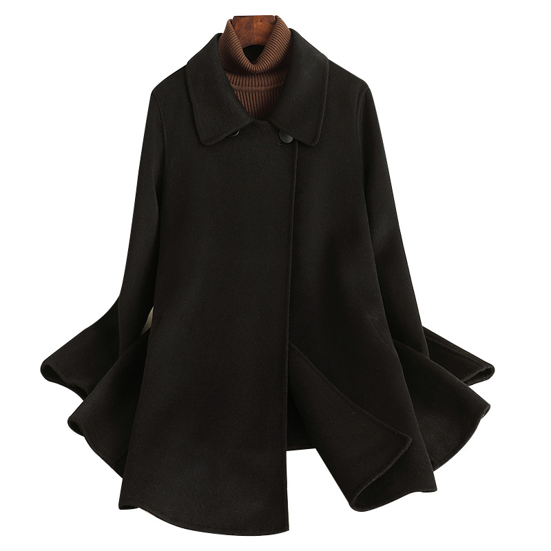 Double-sided cashmere coat for women, short, slim and slim, high-end woolen coat for women, autumn and winter 2023 new style