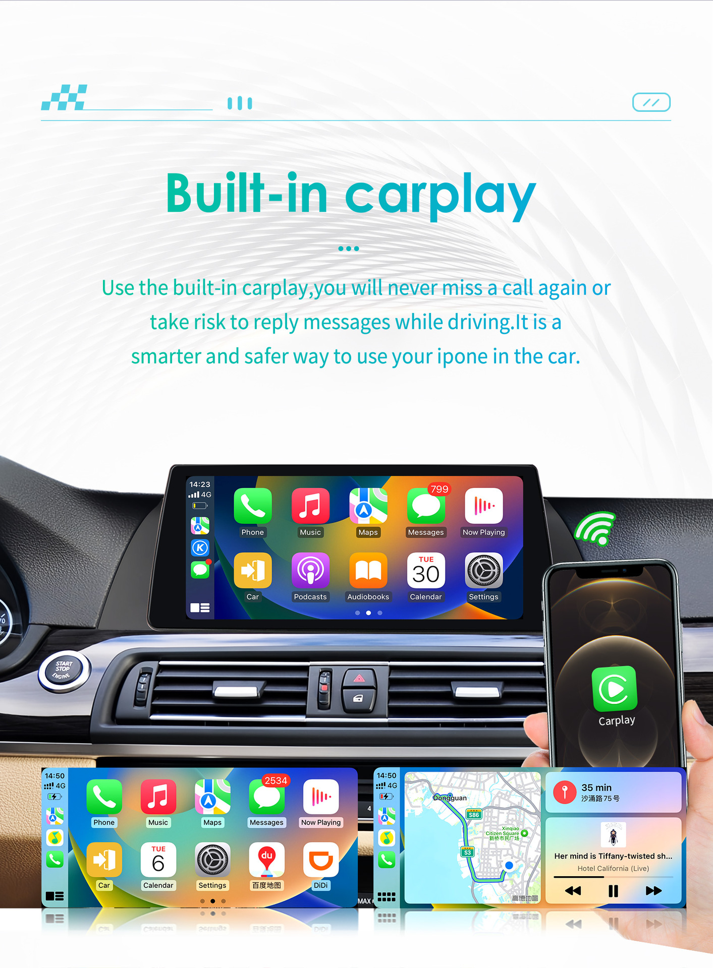 10.25inch Bmw Navigation 525I 528I Is Suitable for 11-12 Models 5 Series F10 F11 Modified High-Definition Large Screen