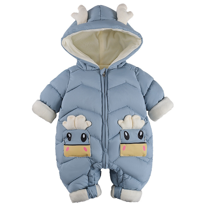 2024 nuevo mameluco de algodón para niños Otoño e Invierno mono de bebé niños y niñas Bebé Ropa para niños mameluco engrosado algodón