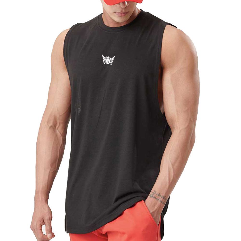 Summer Sports Fitness Vest For Men Large Size Loosey Split Running Iron Basketball Waistcoat Vest